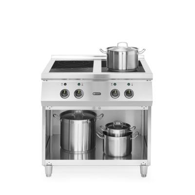 Indukční vařič se 4 varnými deskami, HENDI, 400V/17000W, 800x720x(H)854mm | 237687